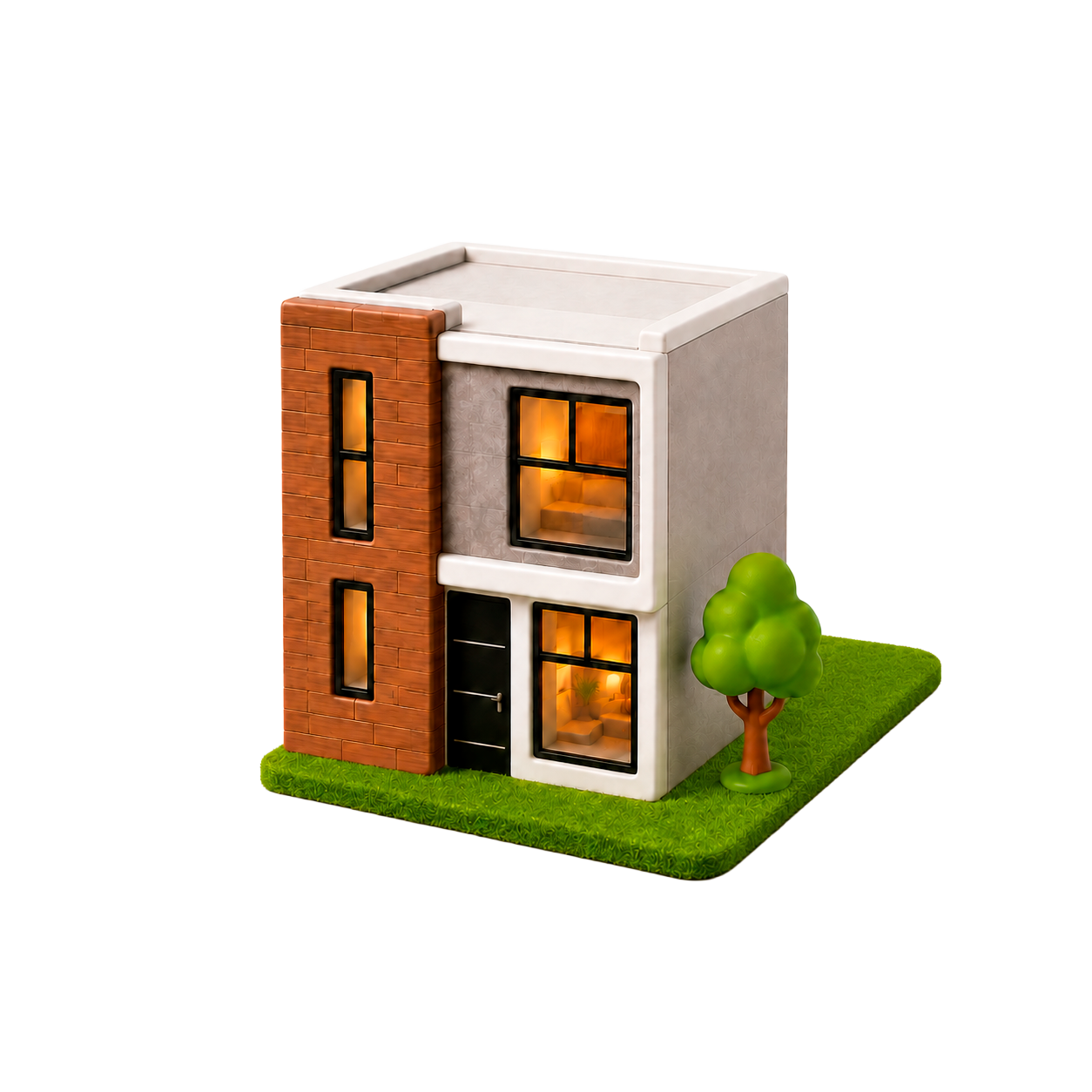 Casa con árbol